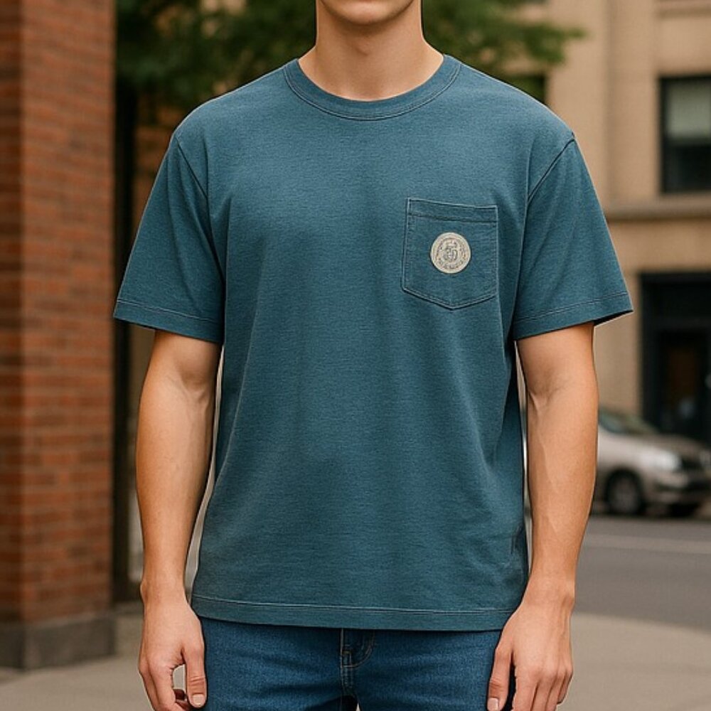 The North Face Men’s Teal Blue Pocket T-Shirt Size M | Subtle Wear